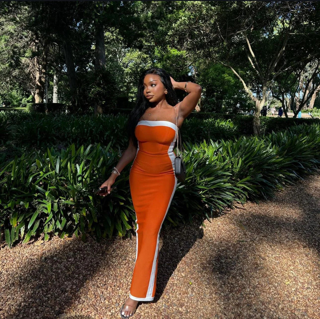Bianca and Bridgett Ashley Dress - Orange
