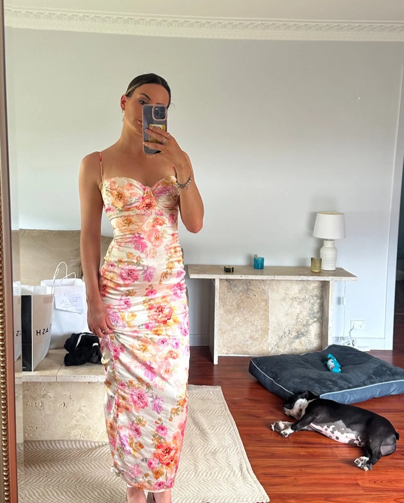 House Of CB Josefina Ivory Floral Maxi Dress