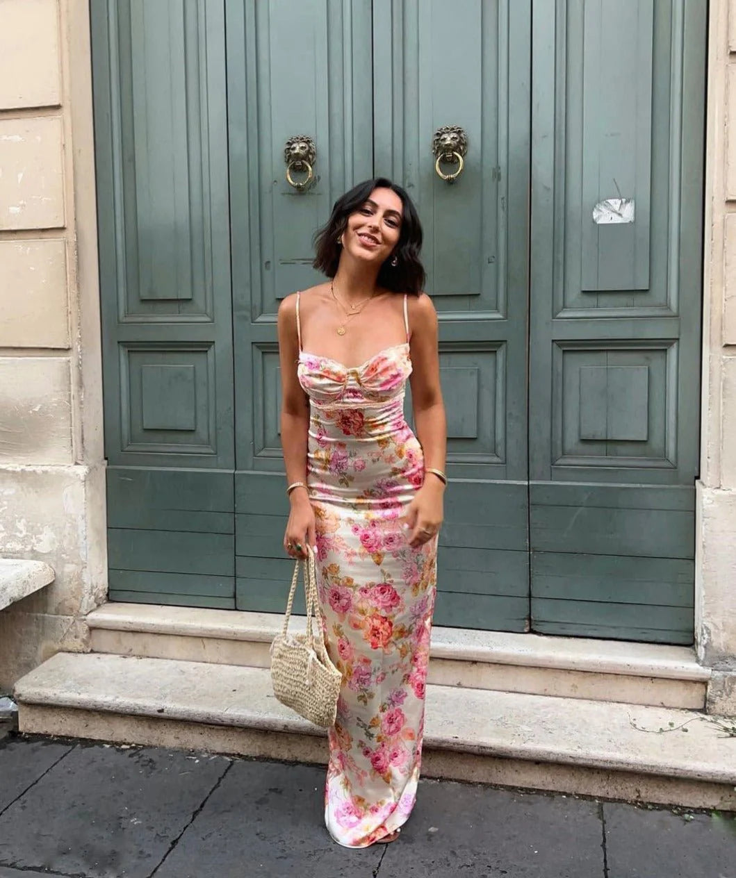 House Of CB Josefina Ivory Floral Maxi Dress