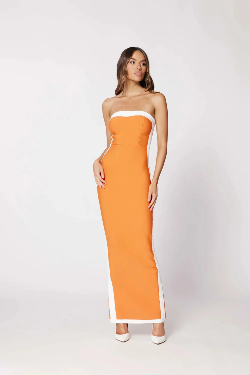 Bianca and Bridgett Ashley Dress - Orange
