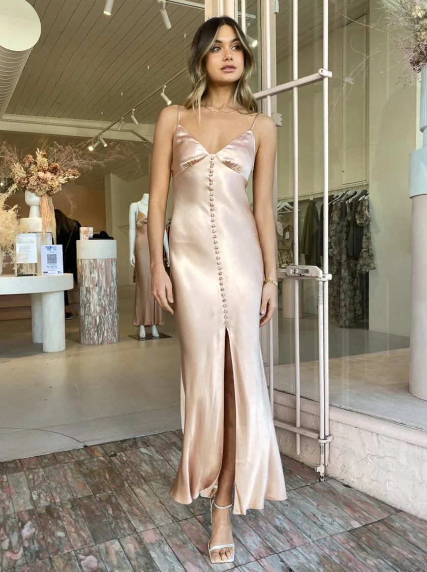 Shona Joy La Lune Bias Slip Dress - Dessert Rose