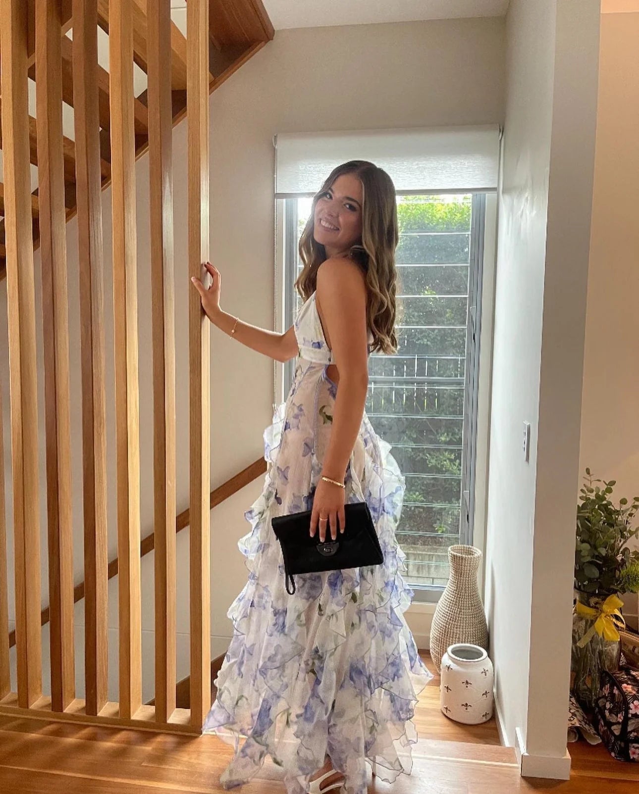 Menti Iris Flower Maxi Dress