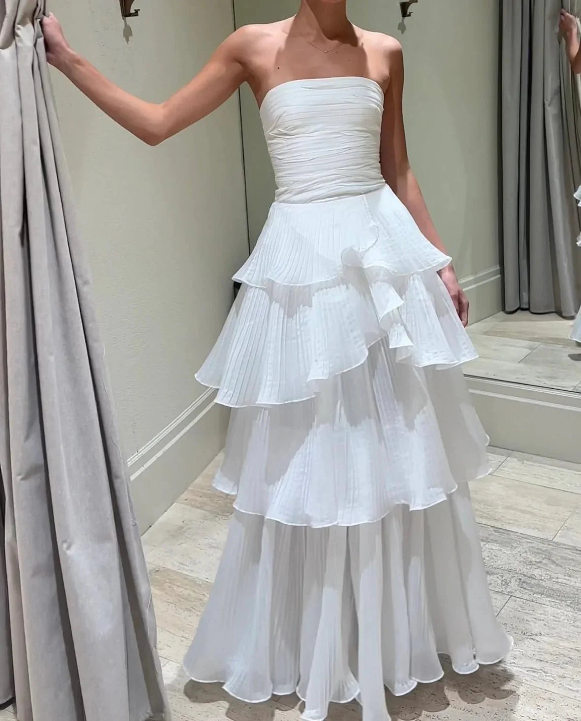 Aje Sunbeam Bustier and Cosmos Tiered Skirt Set