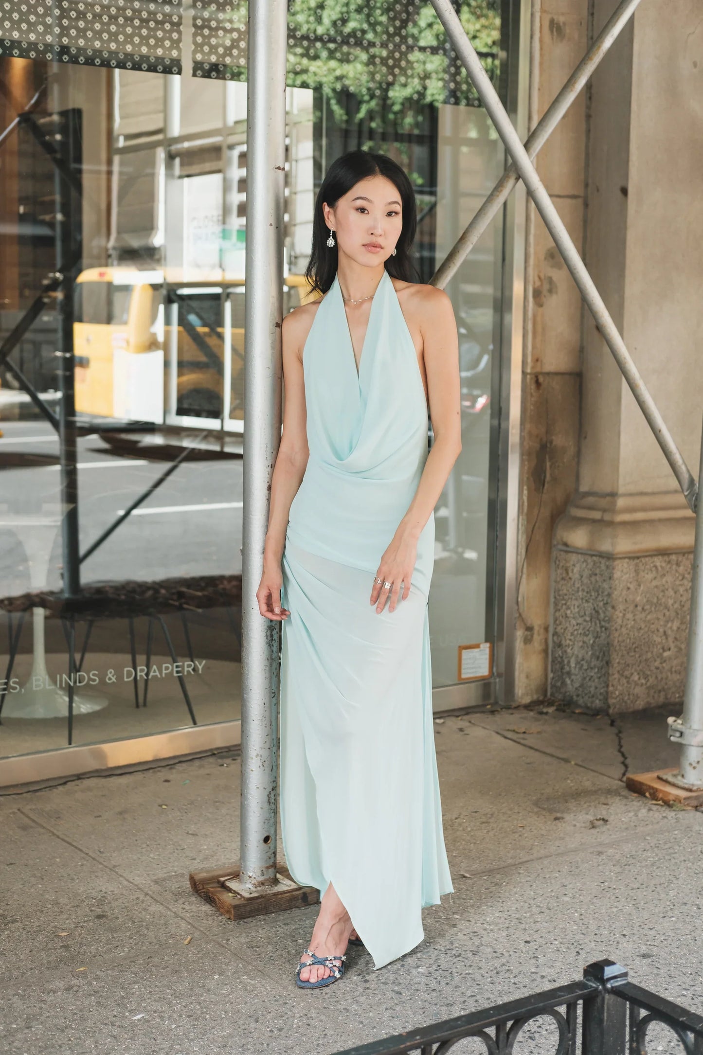 Natalie Rolt Anastasia Mini Dress - Baby Blue