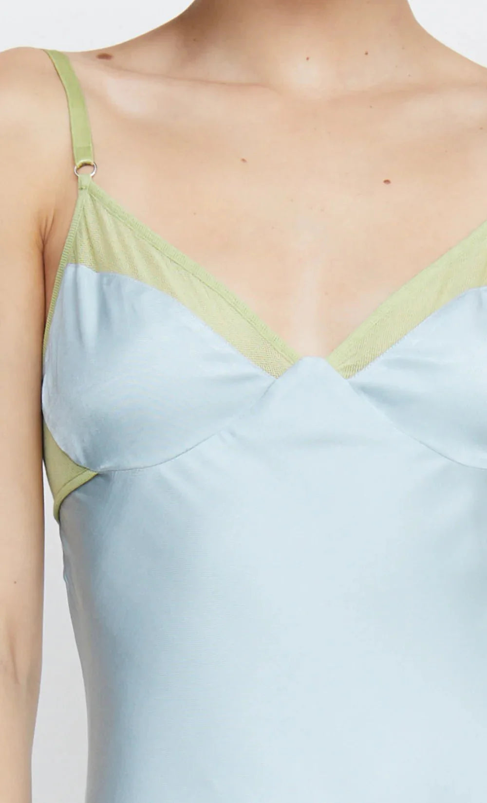 Bec & Bridge Joelle Maxi Dress - Cloud Blue/Pear