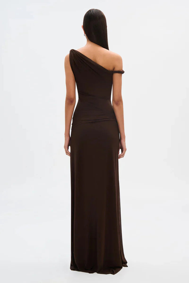 Misha Sisal Maxi Dress - Espresso