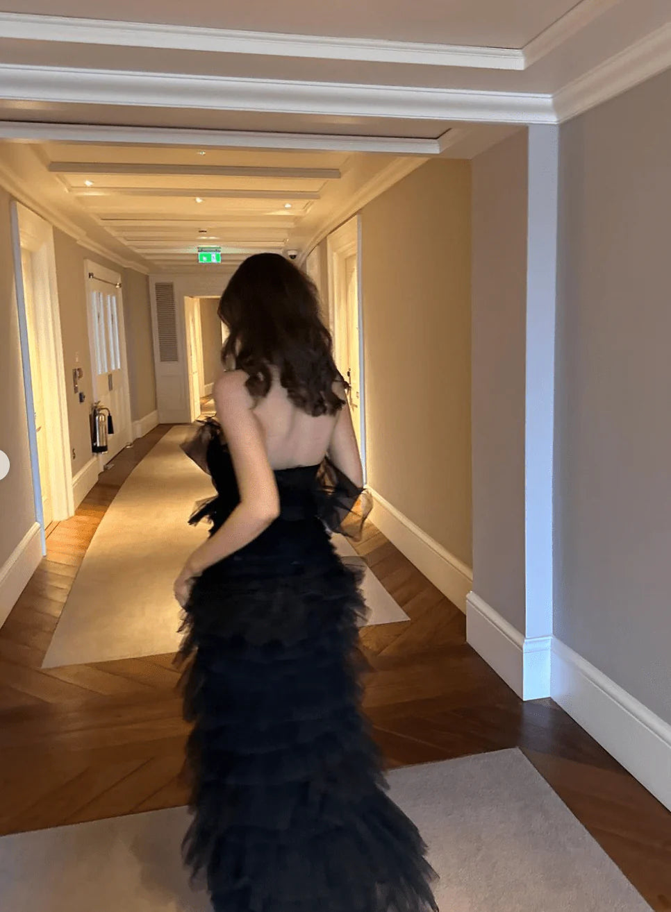 From A Friend Odette Tulle Ruffle Maxi Dress