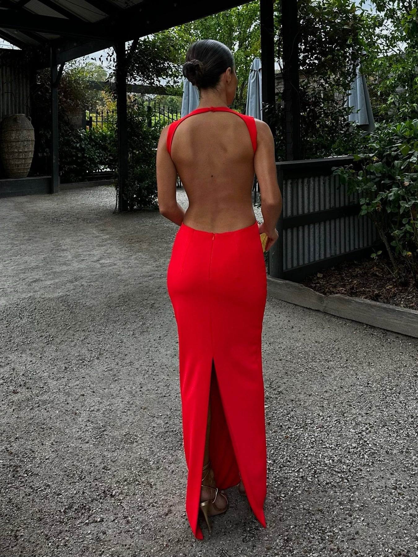 Effie Kats Valencia Gown - Cherry Red