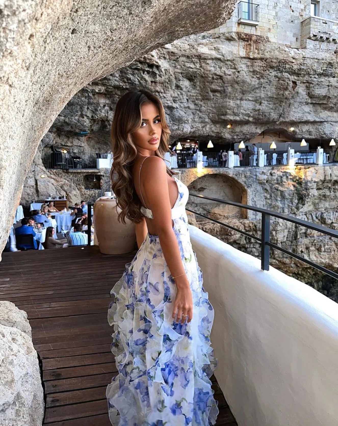 Menti Iris Flower Maxi Dress