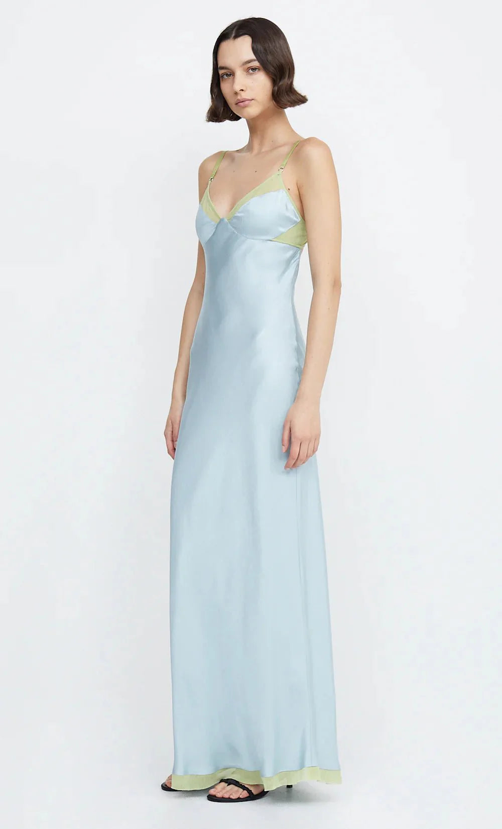 Bec & Bridge Joelle Maxi Dress - Cloud Blue/Pear