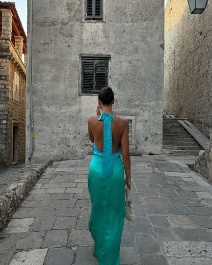 The Wolf Gang Oahu Slip Dress - Aquamarine