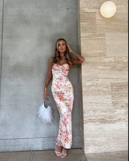 House Of CB Josefina Ivory Floral Maxi Dress