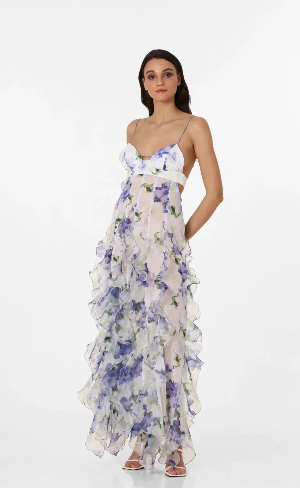 Menti Iris Flower Maxi Dress