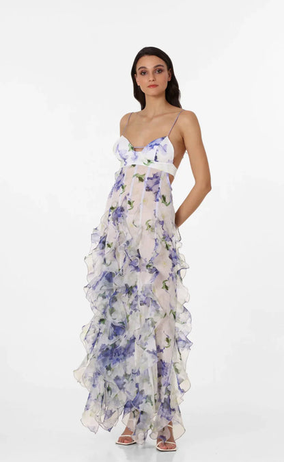 Menti Iris Flower Maxi Dress