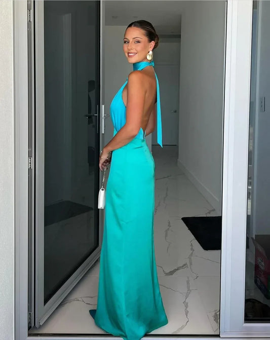 The Wolf Gang Oahu Slip Dress - Aquamarine