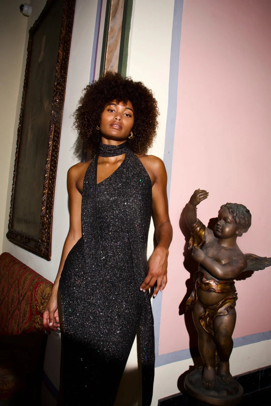 Asta Resort Jennifer Dress Charcoal Sequin