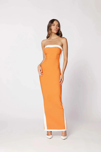 Bianca and Bridgett Ashley Dress - Orange