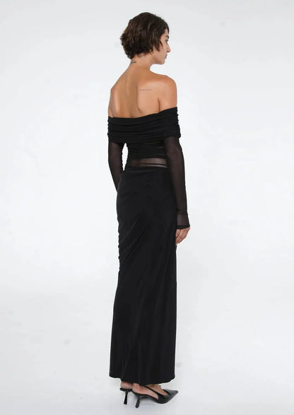 Benni Yasmin Off-Shoulder Maxi Dress