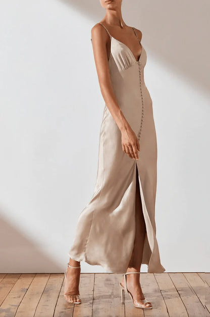 Shona Joy La Lune Bias Slip Dress - Dessert Rose