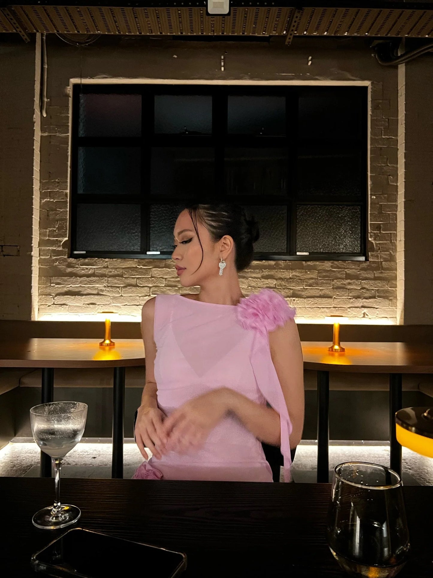 Fanci Club White Apple Cocktail Dress - Pink