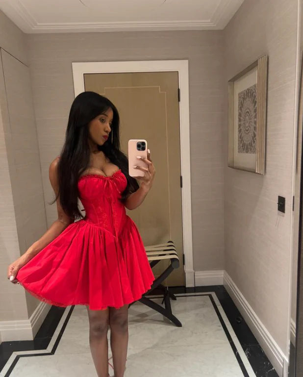 House Of CB Pietra Mini Dress - Cherry