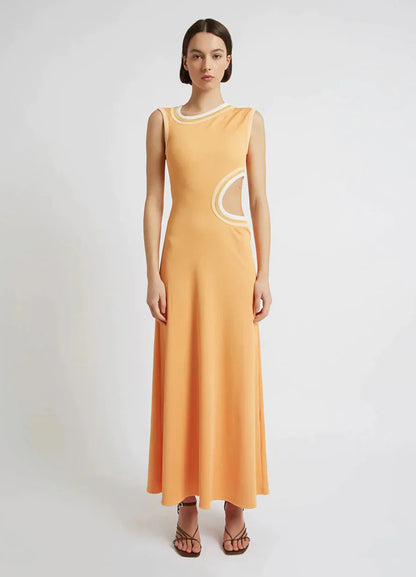 Christopher Esber Skewed Neck Multi Bind Dress - Orange