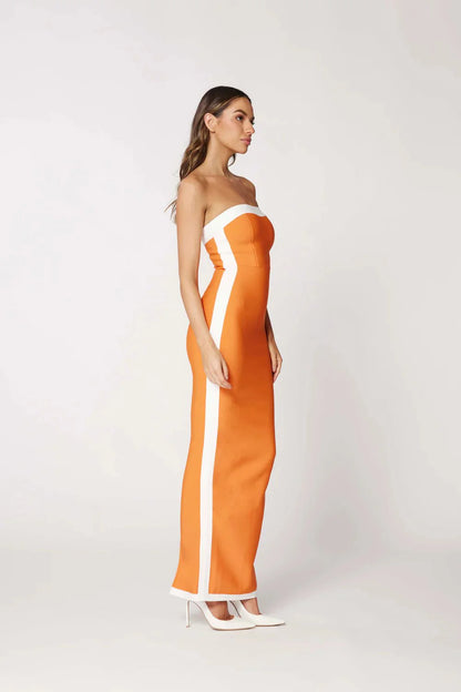 Bianca and Bridgett Ashley Dress - Orange