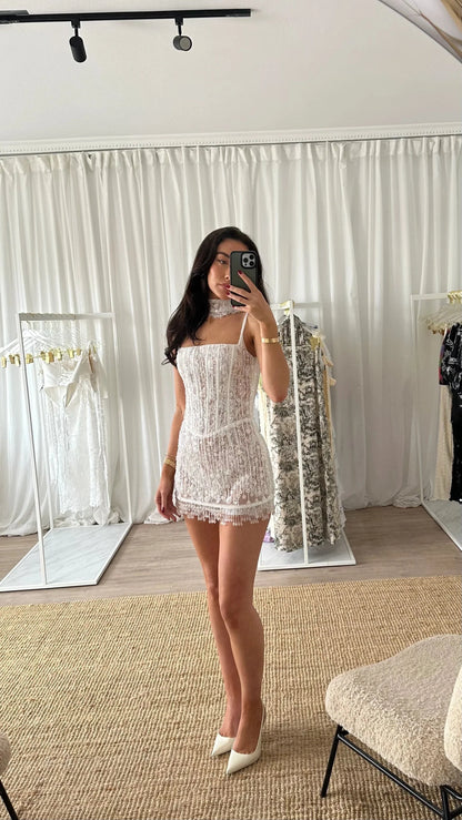 Millie Modelli Celestial Embellished Mini Dress