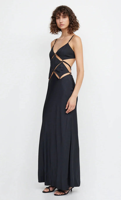 Bec & Bridge Diamond Days Strap Maxi Dress - Black