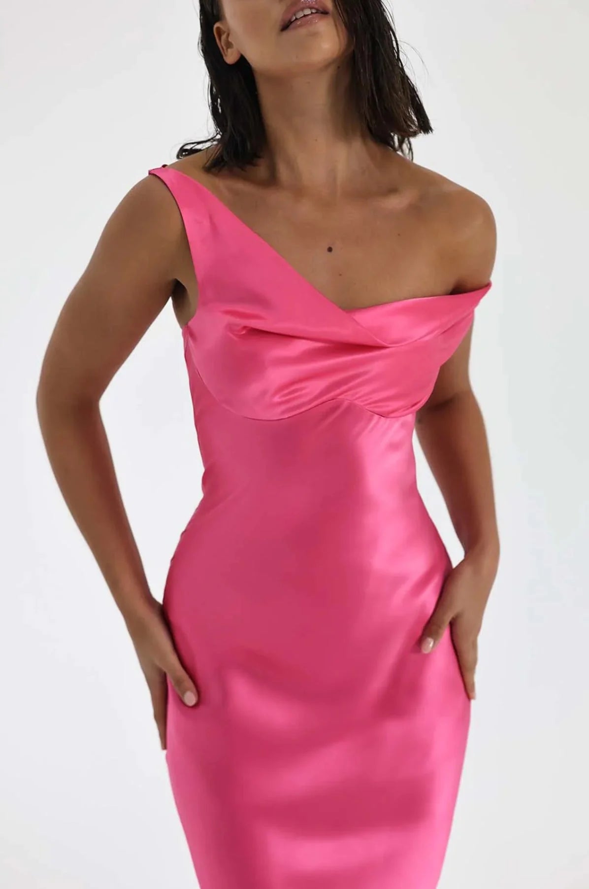 Natalie Rolt Monika Gown - Neon Pink