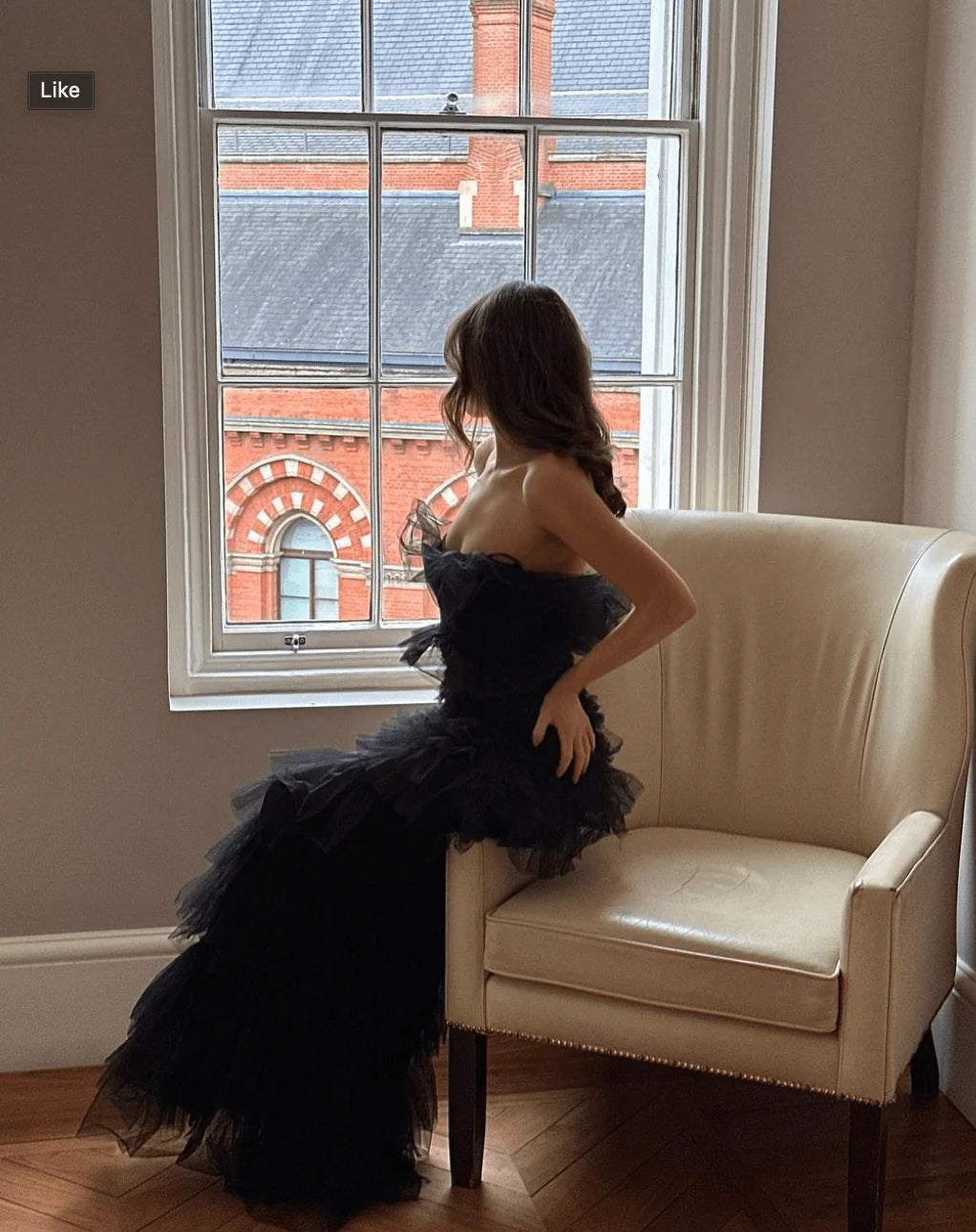 From A Friend Odette Tulle Ruffle Maxi Dress