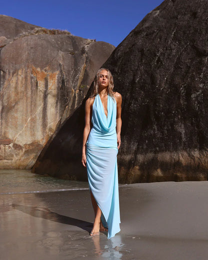 Natalie Rolt Anastasia Mini Dress - Baby Blue