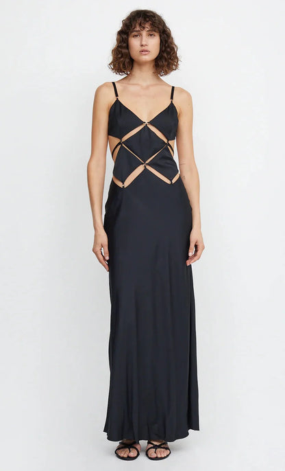 Bec & Bridge Diamond Days Strap Maxi Dress - Black