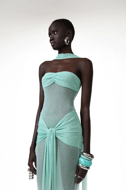Khanums Kesca Maxi Gown - Mint