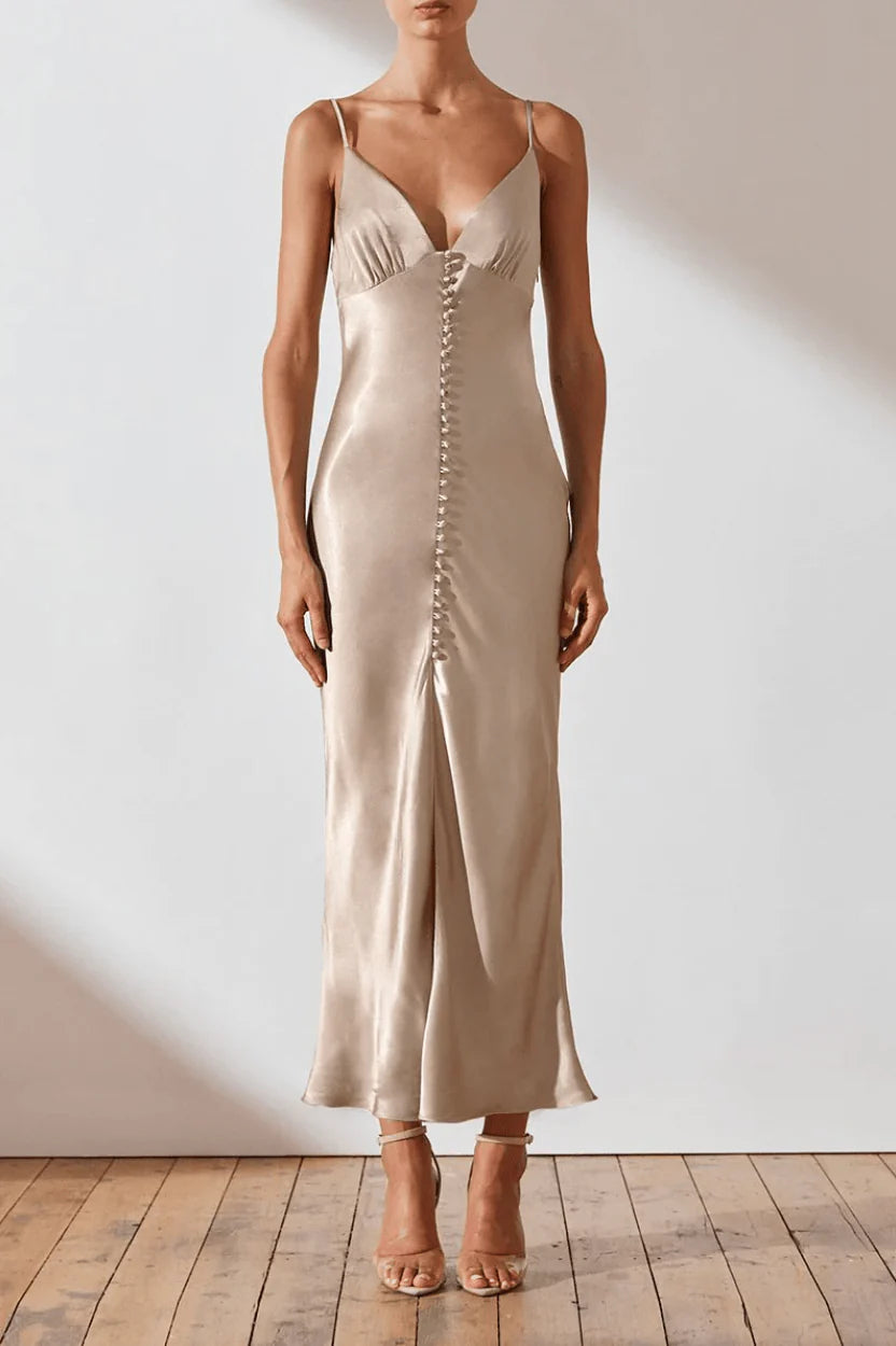 Shona Joy La Lune Bias Slip Dress - Dessert Rose
