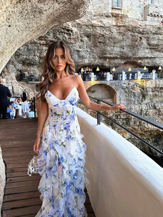 Menti Iris Flower Maxi Dress