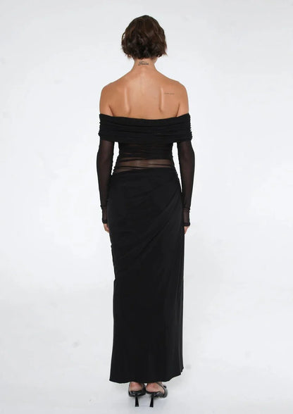 Benni Yasmin Off-Shoulder Maxi Dress
