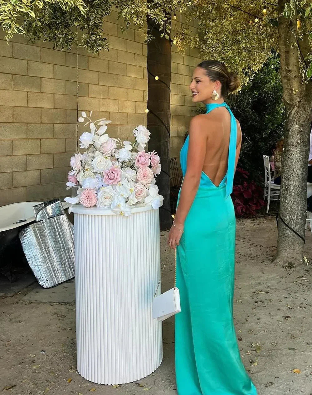 The Wolf Gang Oahu Slip Dress - Aquamarine