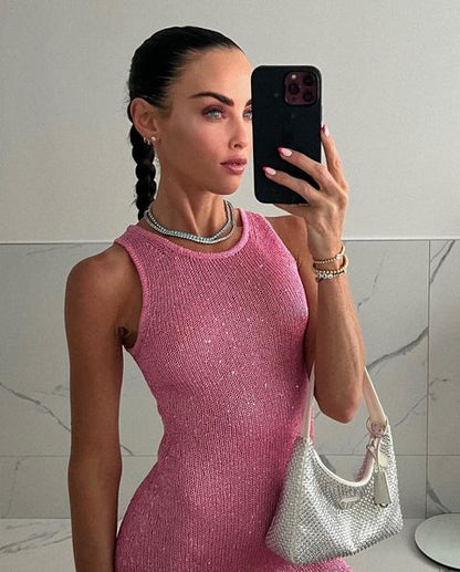 Asta Resort Natalia Mini Dress Azalea Sequin