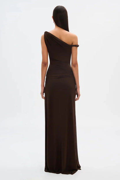 Misha Sisal Maxi Dress - Espresso