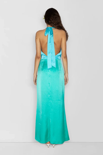 The Wolf Gang Oahu Slip Dress - Aquamarine