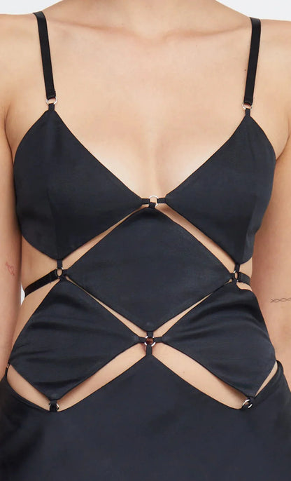 Bec & Bridge Diamond Days Strap Maxi Dress - Black