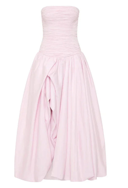 Aje Violette Bubble Hem Maxi Dress - Pastel Pink