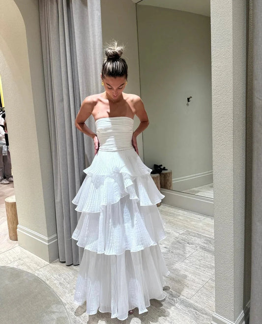 Aje Sunbeam Bustier and Cosmos Tiered Skirt Set