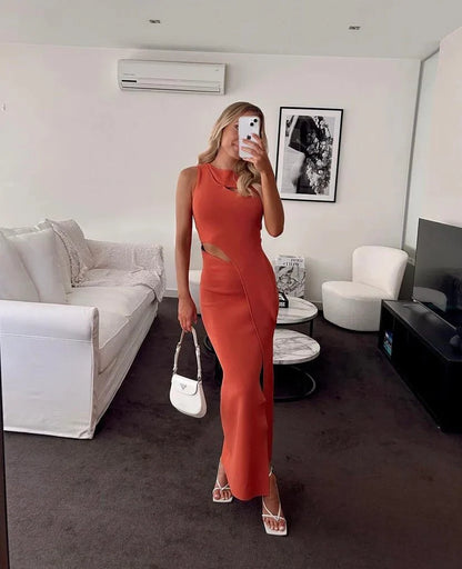 Sir The Label Nadja Cut Out Maxi Dress - Coral