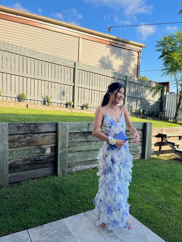 Menti Iris Flower Maxi Dress