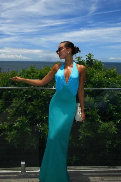 The Wolf Gang Oahu Slip Dress - Aquamarine