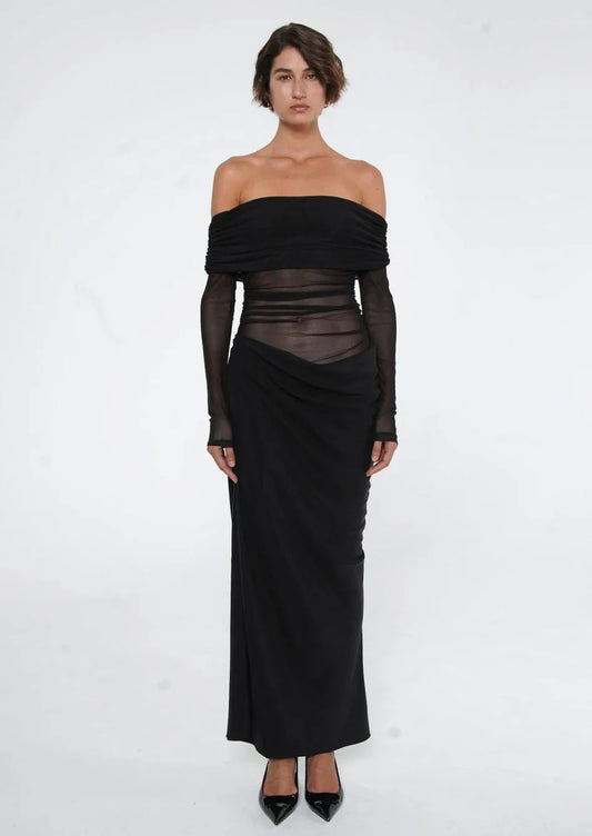 Benni Yasmin Off-Shoulder Maxi Dress